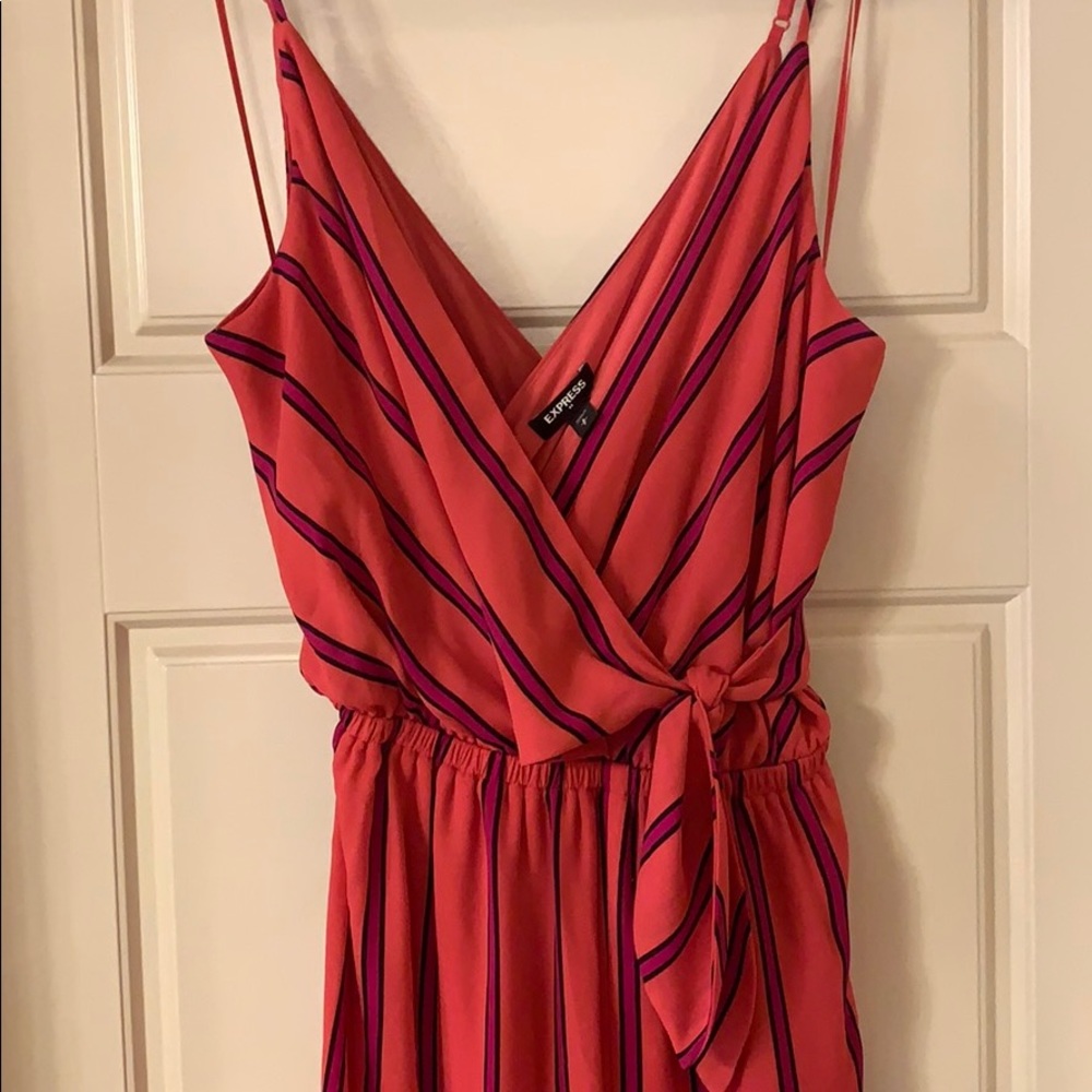 Coral pink and navy jumpsuit New with tags!